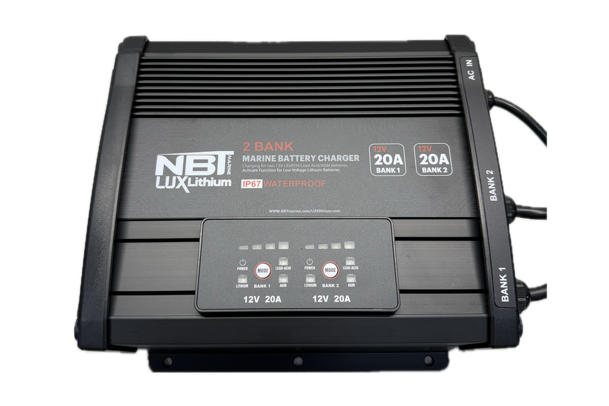 NBT Lux Charger 12v/36v 20A 2 Bank AC-DC Onboard Charger