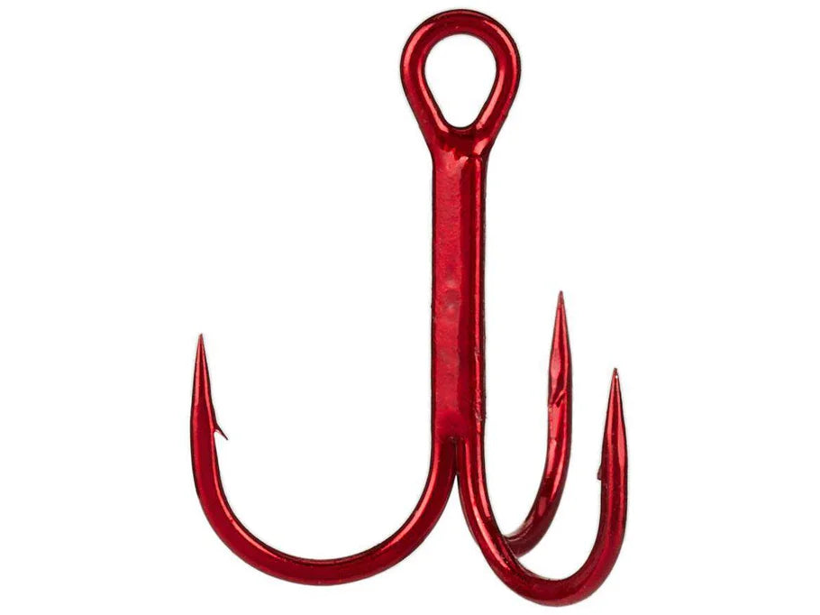 Gamakatsu Round Bend Treble Hooks Red